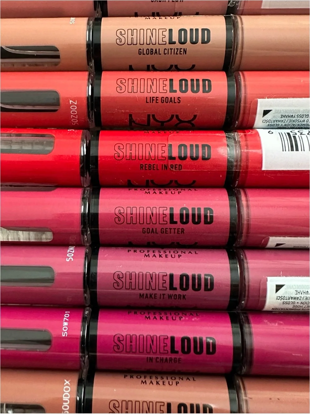 BRAND NEW NYX Shine Loud High Shine Lip Color 10 Piece Assorted Shade Lot